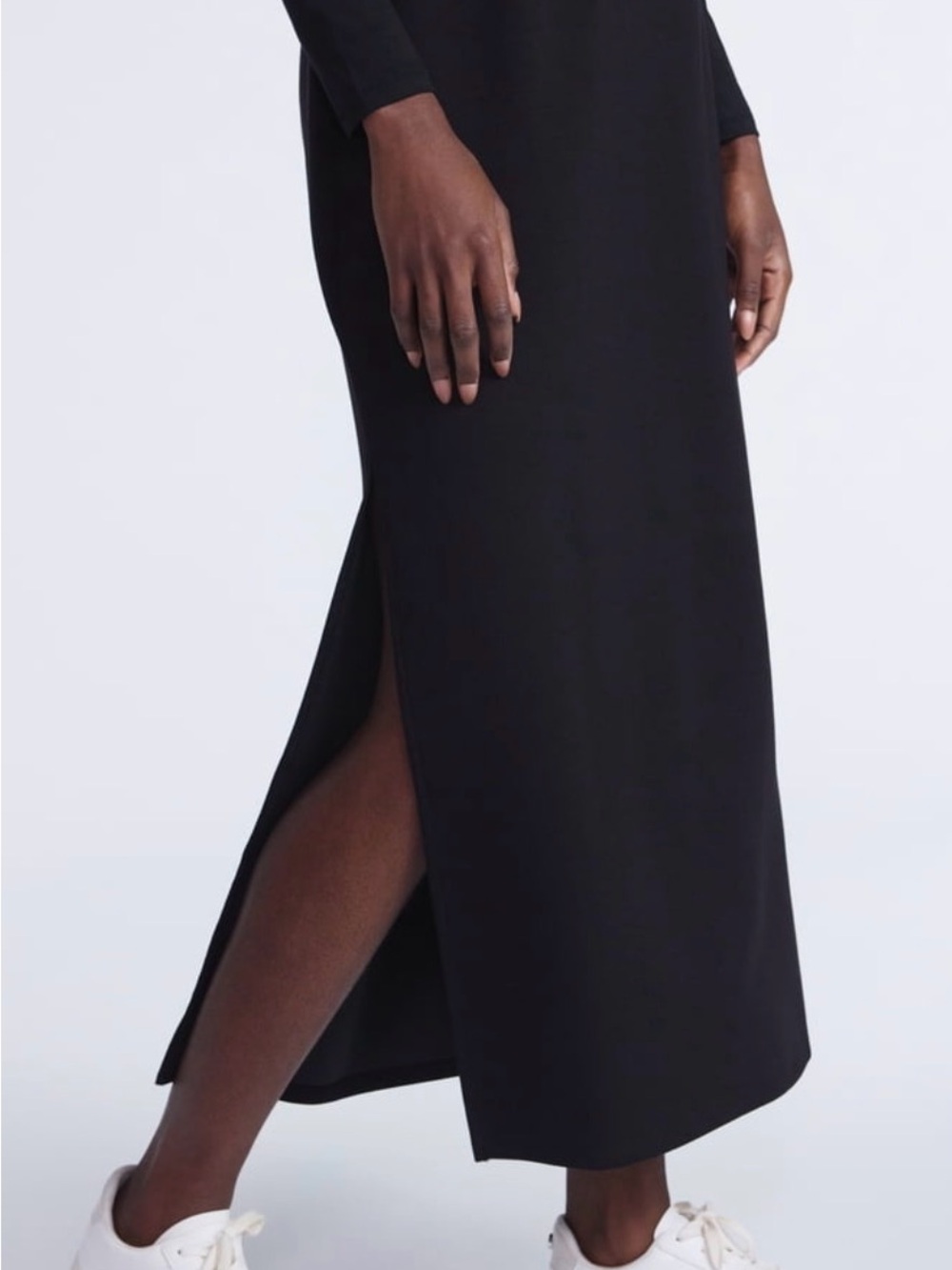 NWT Scoop Scubaknit Column Maxi Skirt | Black | Size 1X
